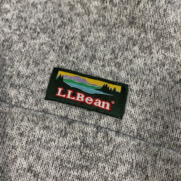 L.L. Bean Snap Sweater Fleece Pullover Womens Large Heather Gray Outdoor Hiking - Picture 6 of 16